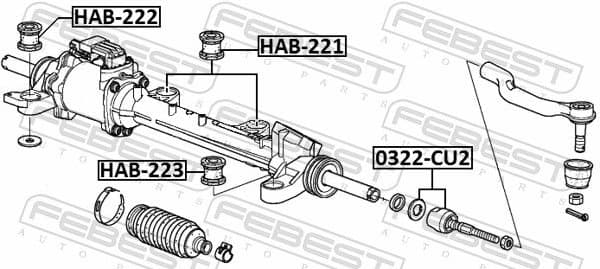Mounting, steering gear HAB-222 - image 2