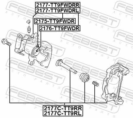 Brake Caliper 2177-TT9FWDRL - image 2
