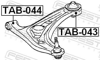 Mounting, control/trailing arm TAB-044 - image 2
