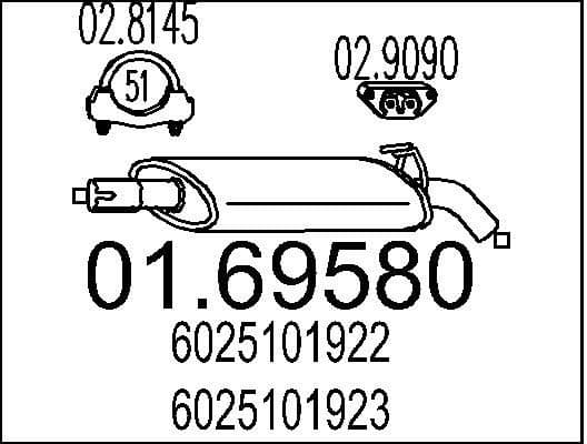 Rear Muffler 01.69580