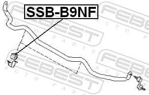 Mounting, stabiliser bar SSB-B9NF - image 2