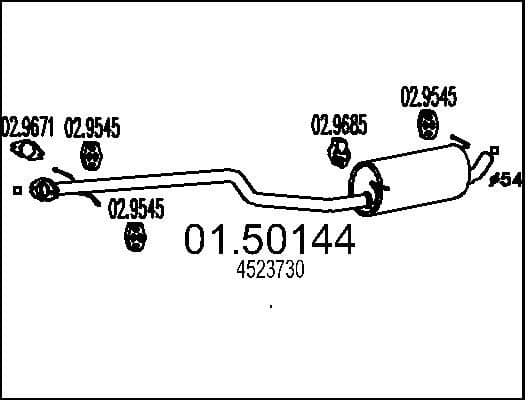 Centre Muffler 01.50144