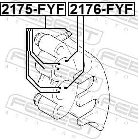 Piston, brake caliper 2176-FYF