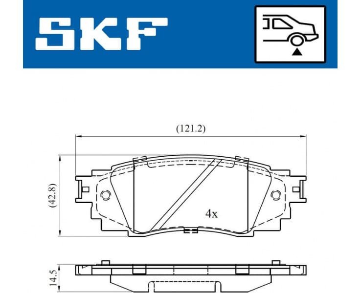 Brake pads rear VKBP 90630