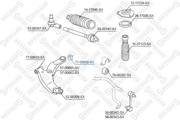 Mounting, control/trailing arm 77-00650-SX - image 2