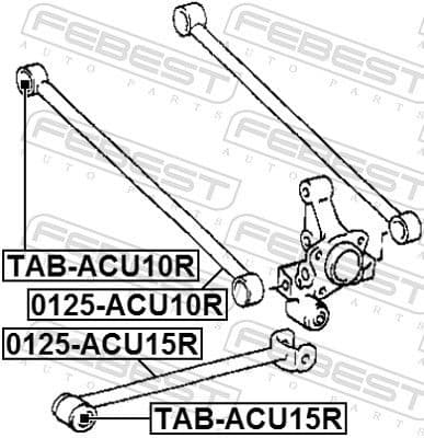 Control/Trailing Arm, wheel suspension 0125-ACU10R - image 2