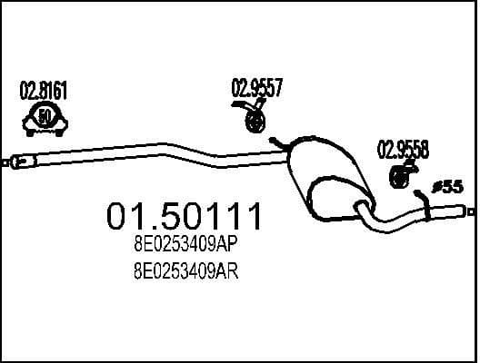 Centre Muffler 01.50111