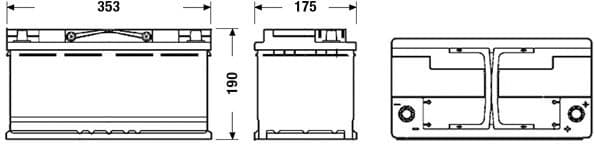 Starter Battery AGM EK950 - image 2