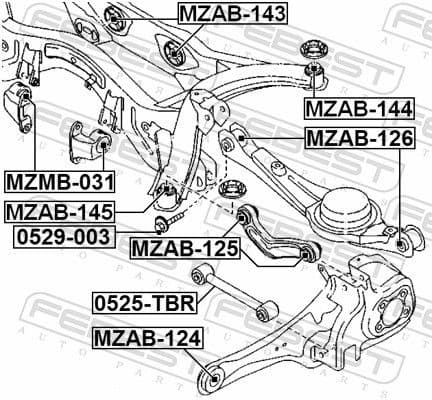Mounting, control/trailing arm MZAB-124 - image 2