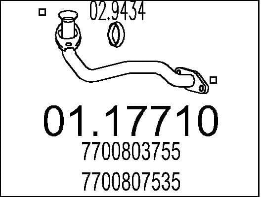 Exhaust Pipe 01.17710