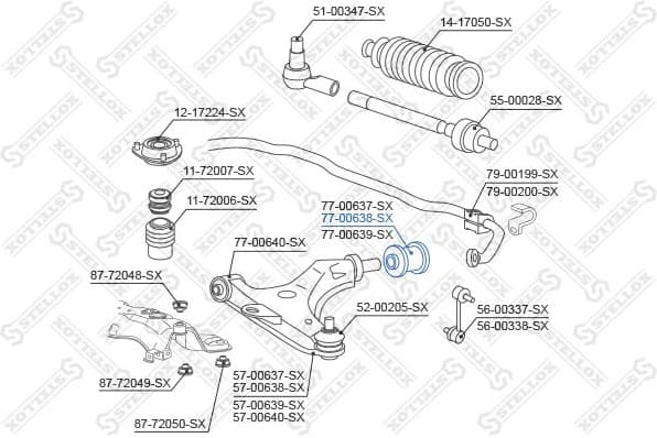Mounting, control/trailing arm 77-00638-SX - image 2