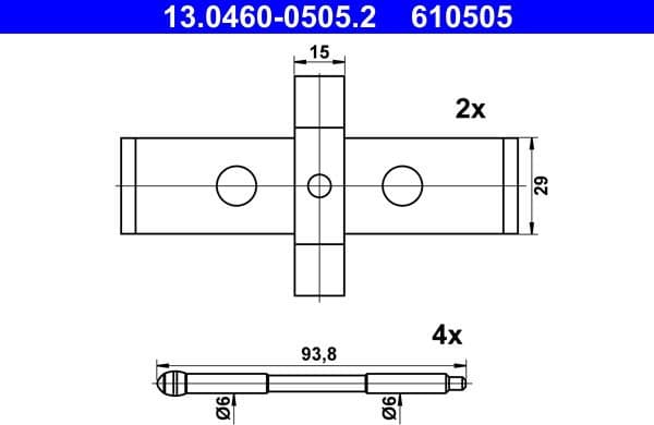 Accessory Kit, disc brake pad 13046005052