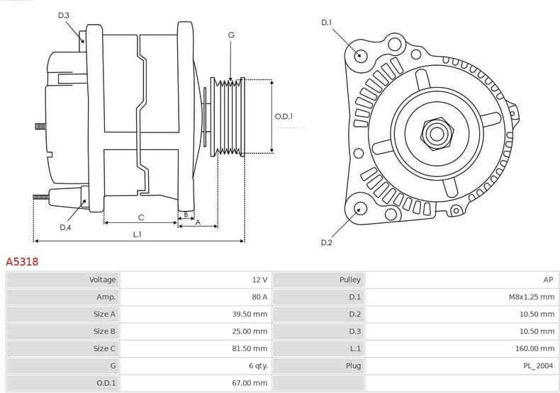 Alternator AS A5318 - image 5