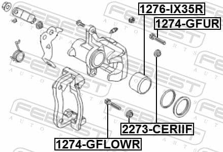Piston, brake caliper 1276-IX35R - image 2
