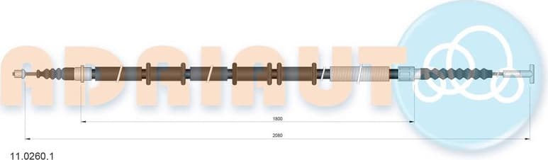 Cable Pull, parking brake 11.0260.1