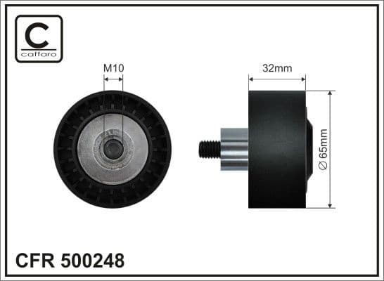 Deflection/Guide Pulley, V-ribbed belt 500248
