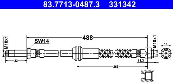 Brake Hose 83.7713-0487.3