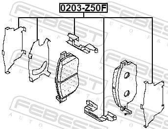 Anti-Squeal Foil, brake pad (back plate) 0203-Z50F - image 2