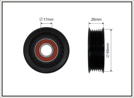 Tensioner Pulley, V-ribbed belt 500481