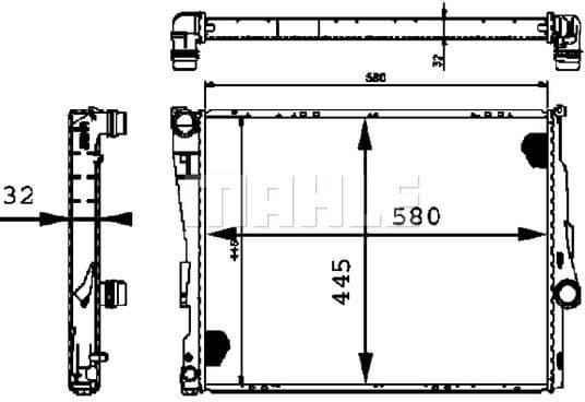 Radiator, engine cooling BEHR *** PREMIUM LINE *** CR 458 000P - image 2