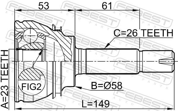 Joint Kit, drive shaft 0110-054 - image 2