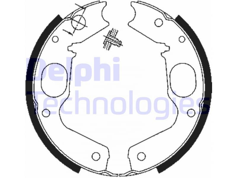Brake Shoe Set, parking brake LS1898