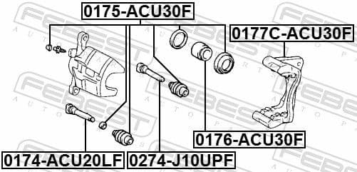 Brake Caliper Bracket Set 0177C-ACU30F - image 2