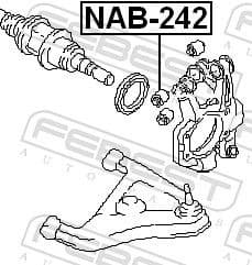 Mounting, control/trailing arm NAB-242 - image 2