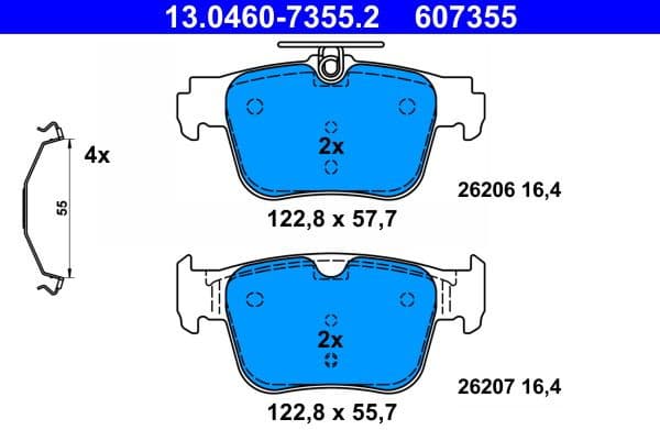 Brake Pad Set, disc brake 13.0460-7355.2