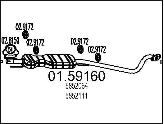 Centre Muffler 01.59160