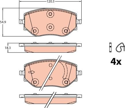 Brake Pad Set, disc brake GDB2324