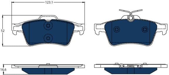 Brake Pad Set, disc brake ELECTRIC BLUE GDB1621BTE