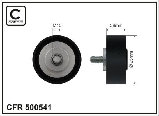 Deflection/Guide Pulley, V-ribbed belt 500541