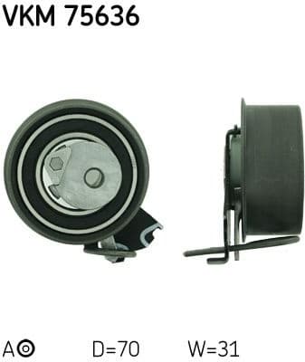 Tensioner Pulley, timing belt VKM 75636 - image 2