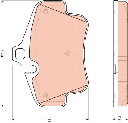 Brake Pad Set, disc brake GDB1758 - image 2