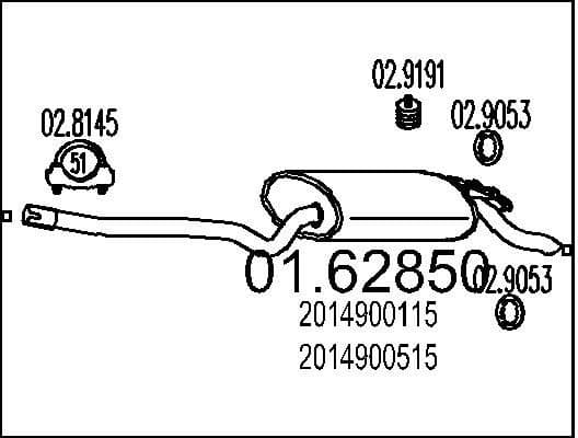 Rear Muffler 01.62850