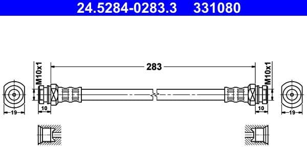 Brake Hose 24.5284-0283.3