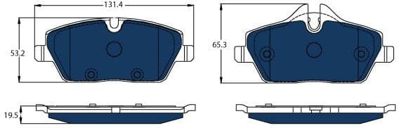Brake Pad Set, disc brake ELECTRIC BLUE GDB2038BTE - image 2