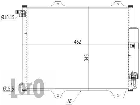Condenser, air conditioning LORO 050-016-0005 - image 2