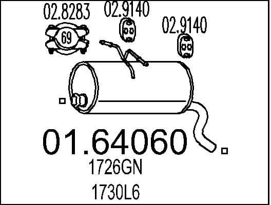 Rear Muffler 01.64060