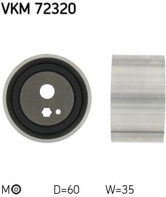 Tensioner Pulley, timing belt VKM 72320 - image 2