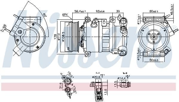 Compressor, air conditioning ** FIRST FIT ** 890599