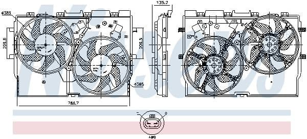 Fan, engine cooling 850005
