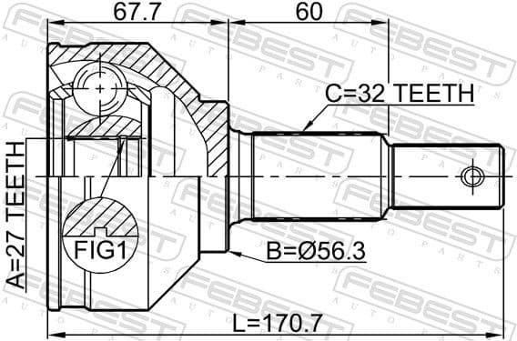 Joint Kit, drive shaft 0210-J32 - image 2