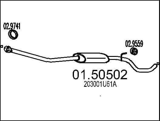 Centre Muffler 01.50502