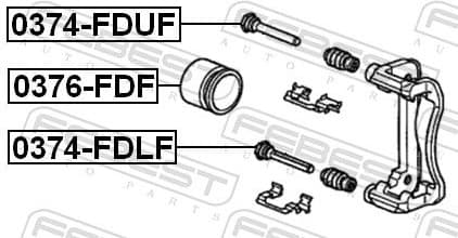Guide Bolt, brake caliper 0374-FDLF - image 2