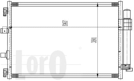 Condenser, air conditioning LORO 017-016-0025 - image 3