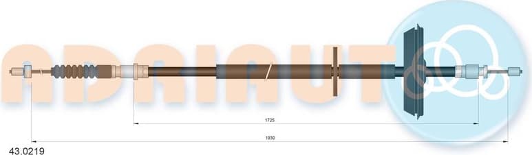 Cable Pull, parking brake 43.0219