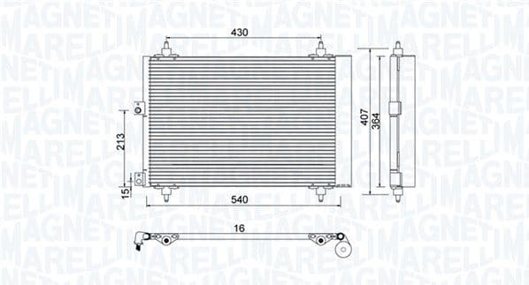 Condenser, air conditioning 350203920000 - image 2