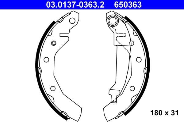 Brake Shoe Set 03.0137-0363.2